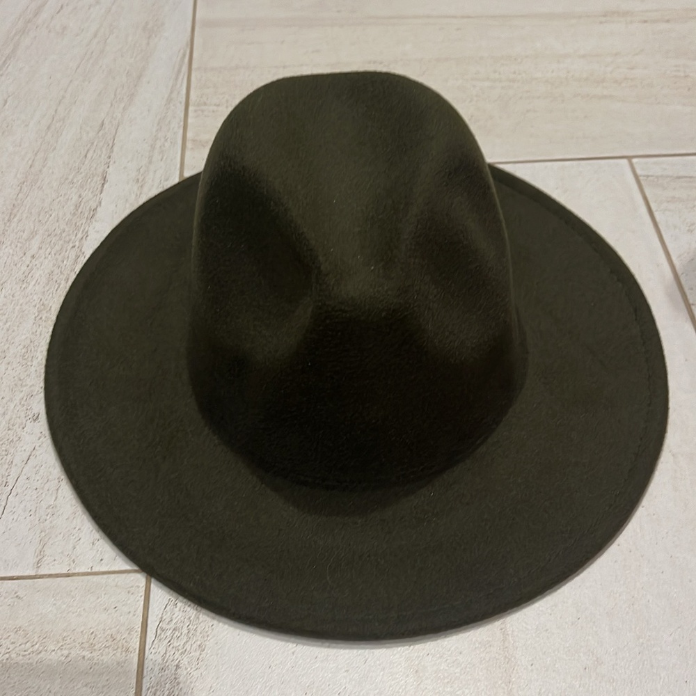 Olive Green Felt Hat